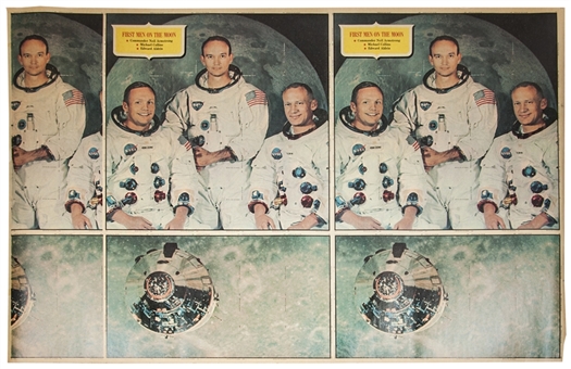1969 O-Pee-Chee "Man on the Moon" Uncut Sheet (132 Cards)